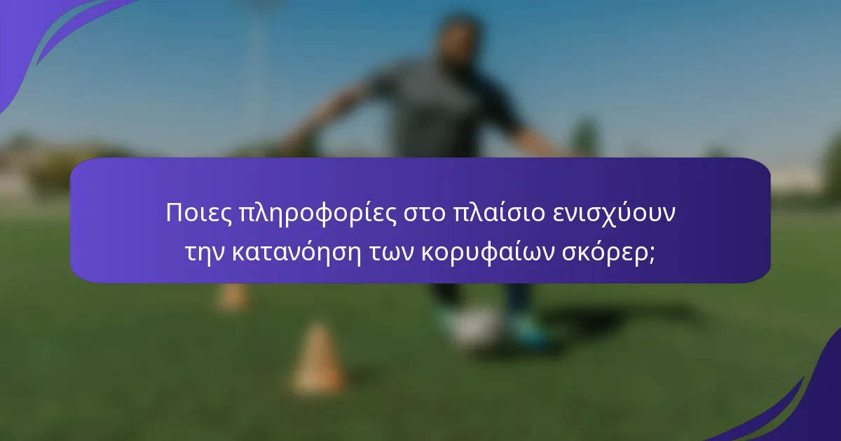Ποιες πληροφορίες στο πλαίσιο ενισχύουν την κατανόηση των κορυφαίων σκόρερ;